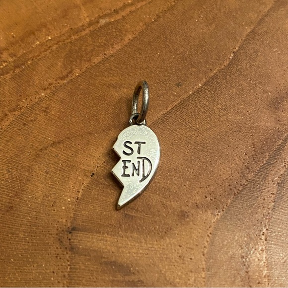 James Avery Best Friend Heart Half Charm, Sterling Silver 💕 - Picture 1 of 2